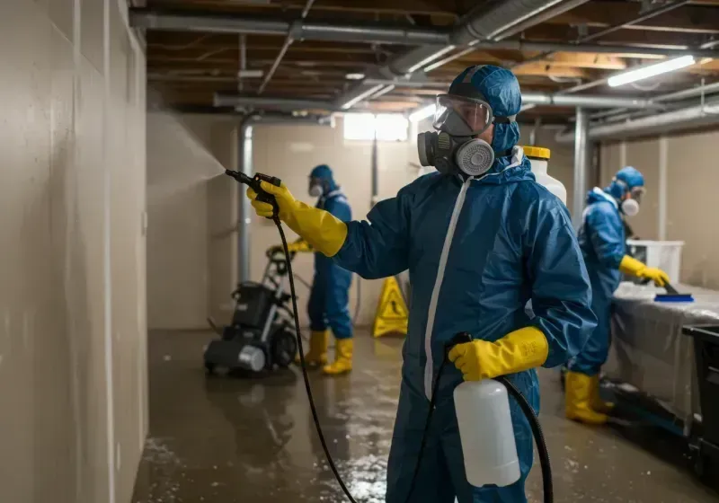 Basement Sanitization and Antimicrobial Treatment process in Benton Heights, MI